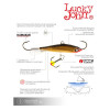 Балансир Lucky John NORDIC 4 + тройник, 4 см, цвет 10H блистер