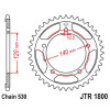 Звезда задняя, ведомая JTR1800 стальная, цепь 530, 46 зубьев
